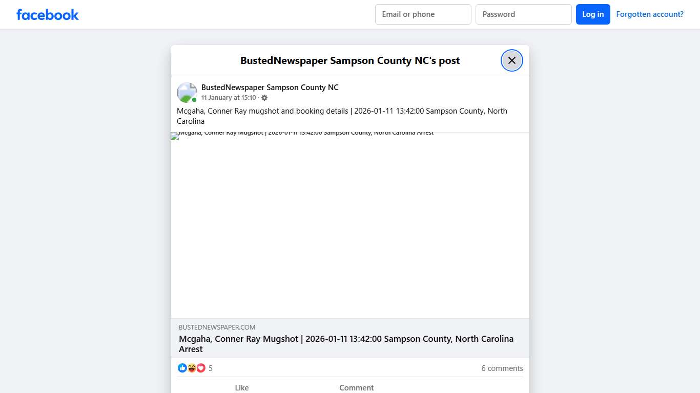 Mcgaha, Conner Ray... - BustedNewspaper Sampson County NC Facebook